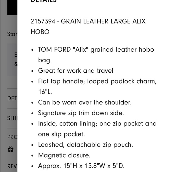 Tom Ford Alix Bag - Black - Picture 5 of 12